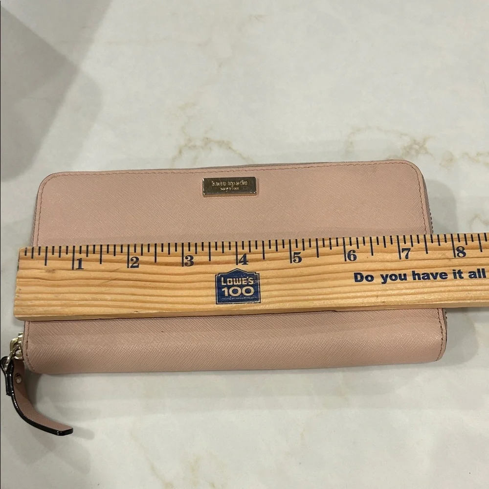 Kate Spade‎ Neda Newbury Lane Saffiano Leather Zip Around Wallet Dusty Pink